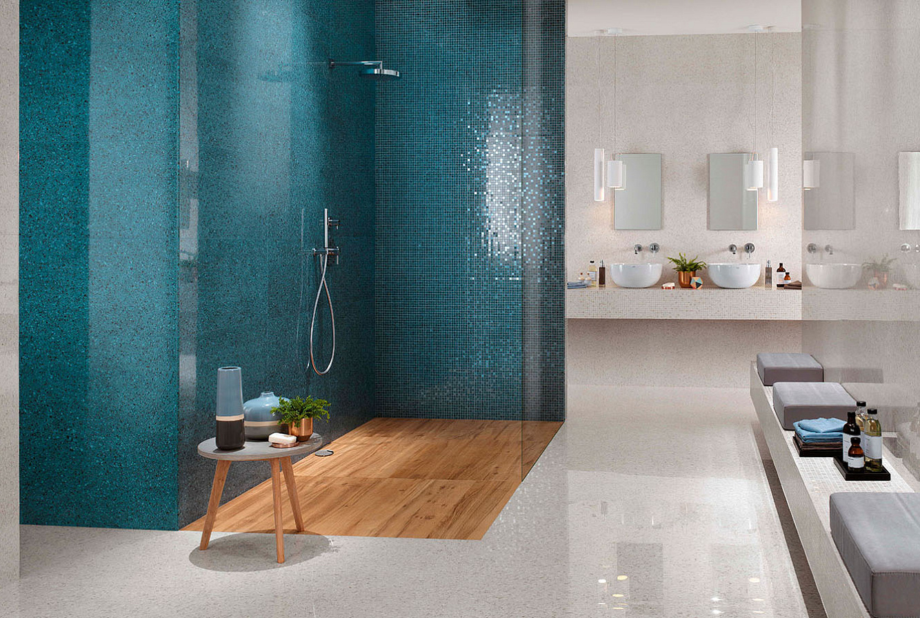 Керамическая плитка Marvel Terrazzo Blue 40x80, Marvel Terrazzo White 40x80,Мозаика Marvel Terrazzo Blue Micromosaico 30,5x30,5, Marvel Terrazzo White Micromosaico 30,5x30,5, керамогранит Etic Pro Rovere Venice Grip 22,5x90