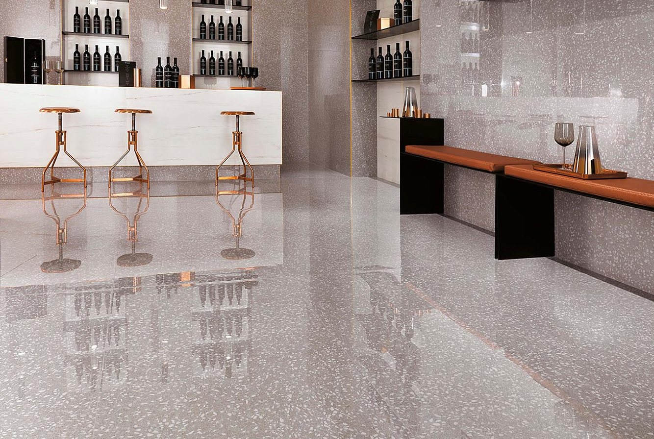 Керамогранит Marvel Gems Terrazzo Pearl Lappato 75x150,Marvel Stone Bianco Dolomite Lappato 75x150